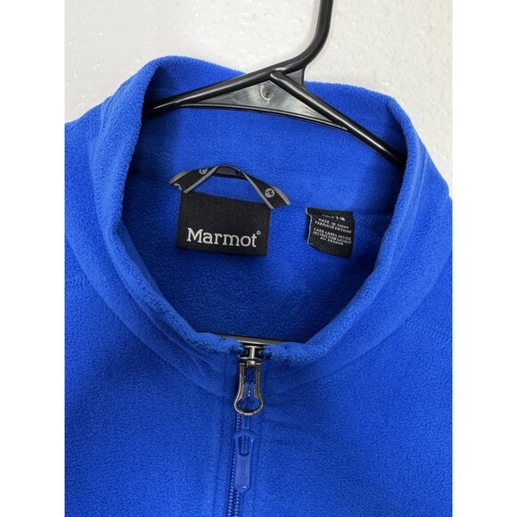 Marmot ESS Tech Light Fleece Jacket Blue XL Hiking Jogging Camping Running EUC - Picture 7 of 15